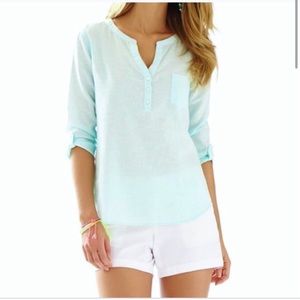 Lilly Pulitzer Key Largo Tunic Light Blue XS